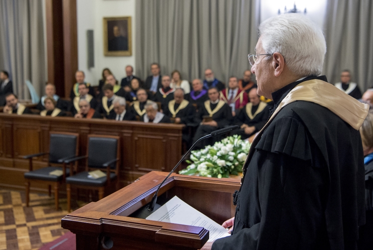 Mattarella alla cerimonia di conferimento del Dottorato honoris causa dell'Università di Porto