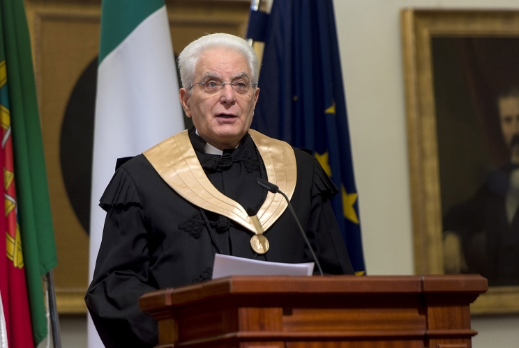 Mattarella alla cerimonia di conferimento del Dottorato honoris causa dell'Università di Porto