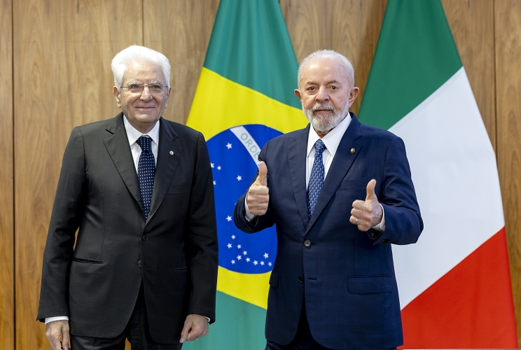 Il Presidente della Repubblica Sergio Mattarella e il Presidente della Repubblica Federativa del Brasile Luiz Inácio Lula da Silva, al termine delle dichiarazioni alla stampa.