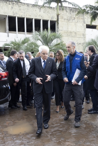 Porto Alegre- Il Presidente della Repubblica Sergio Mattarella  visita il centro 