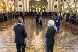 Porto Alegre- Il Presidente della Repubblica Sergio Mattarella  in occasione dell'incontro con la collettività italiana