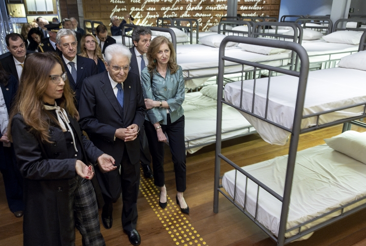 San Paolo - Il Presidente della Repubblica Sergio Mattarella visita il Museo dell'Immigrazione, accompagnato dalla Direttrice Alessandra Almeida.
