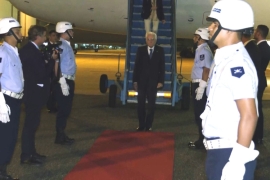 Arrivo del Presidente Mattarella all’aeroporto militare di Rio de Janeiro