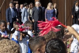 Salvador -  Il Presidente della Repubblica Sergio Mattarella in visita alla Comunità Francesca Betania.