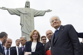  Il Presidente della Repubblica Sergio Mattarella in visita al Santuario Arcidiocesano del Cristo Redentore di Rio di Janeiro