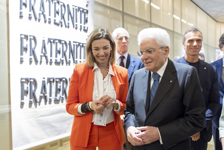 Il Presidente della Repubblica Sergio Mattarella visita "Casa Italia"