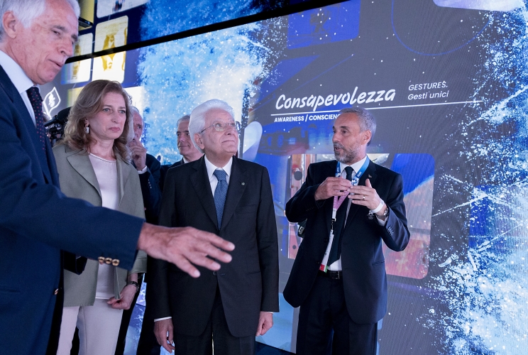 Il Presidente della Repubblica Sergio Mattarella visita "Casa Italia"