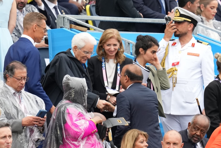 Il Presidente della Repubblica Sergio Mattarella alla cerimonia di apertura dei Giochi Olimpici