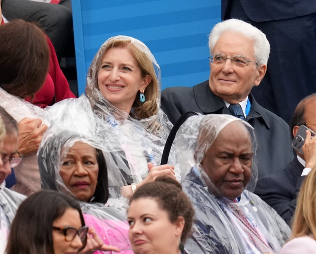Il Presidente della Repubblica Sergio Mattarella alla cerimonia di apertura dei Giochi Olimpici
