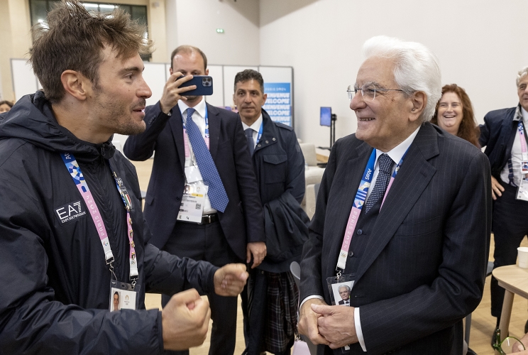 Il Presidente della Repubblica Sergio Mattarella con Alberto Bettiol
