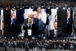 Il Presidente della Repubblica Sergio Mattarella alla cerimonia di apertura dei  Giochi Paralimpici