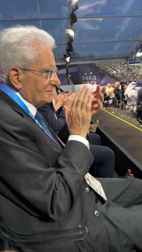 Il Presidente della Repubblica Sergio Mattarella alla cerimonia di apertura dei Giochi Paralimpici