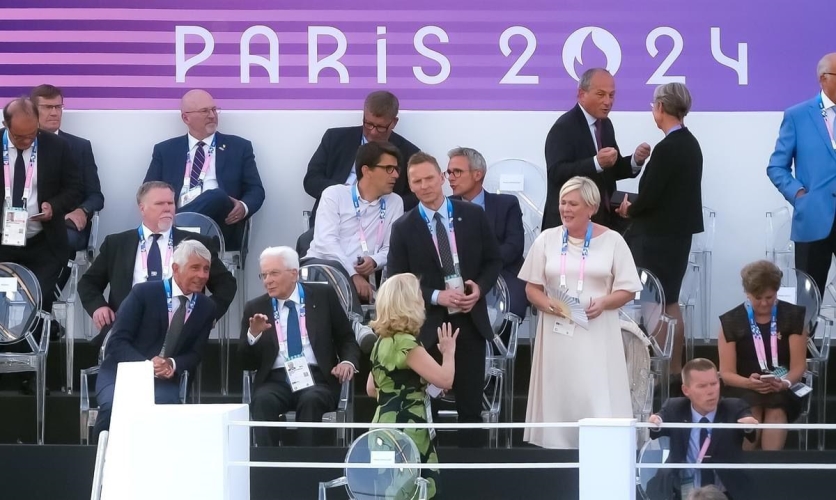Il Presidente della Repubblica Sergio Mattarella alla cerimonia di apertura dei Giochi Paralimpici 2024 