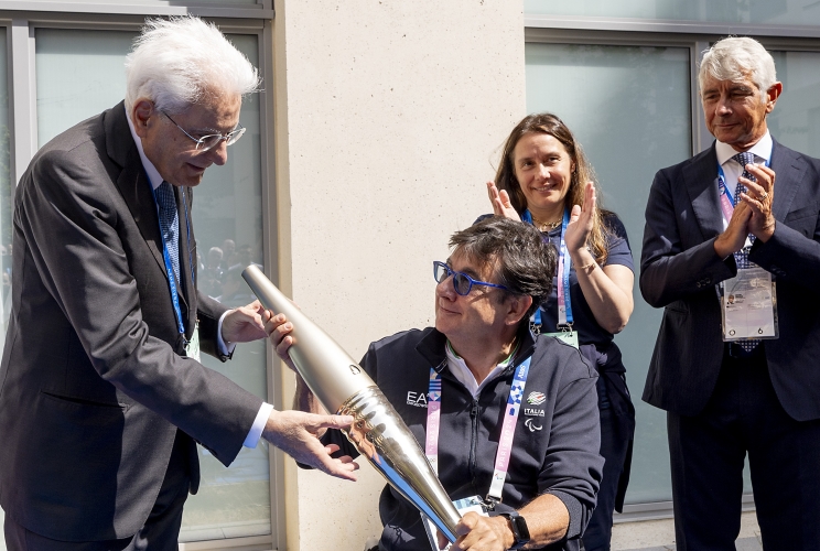 Il Presidente della Repubblica Sergio Mattarella con gli atleti partecipanti ai  Giochi Paralimpici