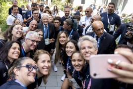 Il Presidente della Repubblica Sergio Mattarella con gli atleti partecipanti ai Giochi Paralimpici