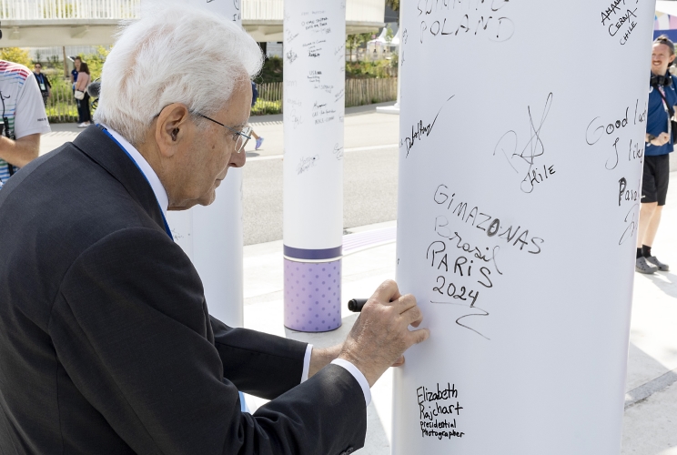 Il Presidente della Repubblica Sergio Mattarella in occasione dell'incontro con gli atleti partecipanti ai Giochi Paralimpici