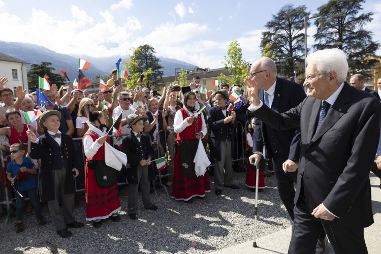 Il Presidente della Repubblica Sergio Mattarella  ad Aosta
