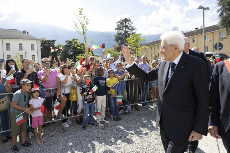 Il Presidente della Repubblica Sergio Mattarella  ad Aosta
