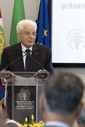Il Presidente della Repubblica Sergio Mattarella all’Università della Valle d’Aosta

