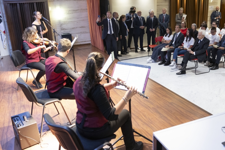 Il Presidente della Repubblica, Sergio Mattarella, al Convitto nazionale “Vittorio Emanuele II” di Cagliari.