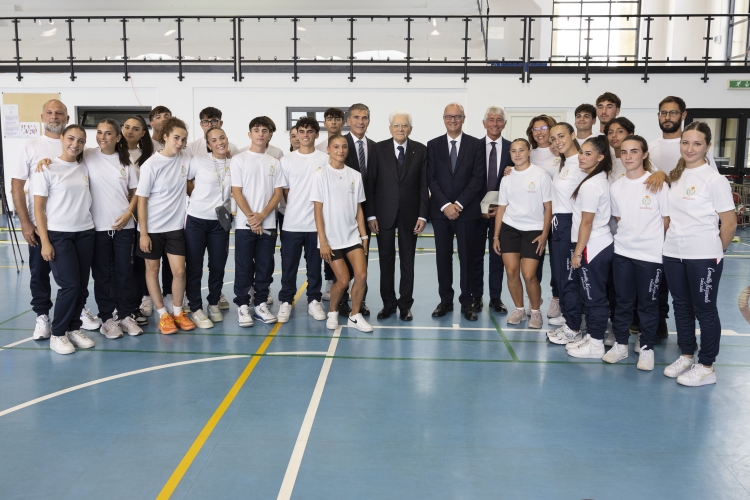 Il Presidente della Repubblica, Sergio Mattarella, visita i laboratori del Convitto nazionale “Vittorio Emanuele II” di Cagliari.
