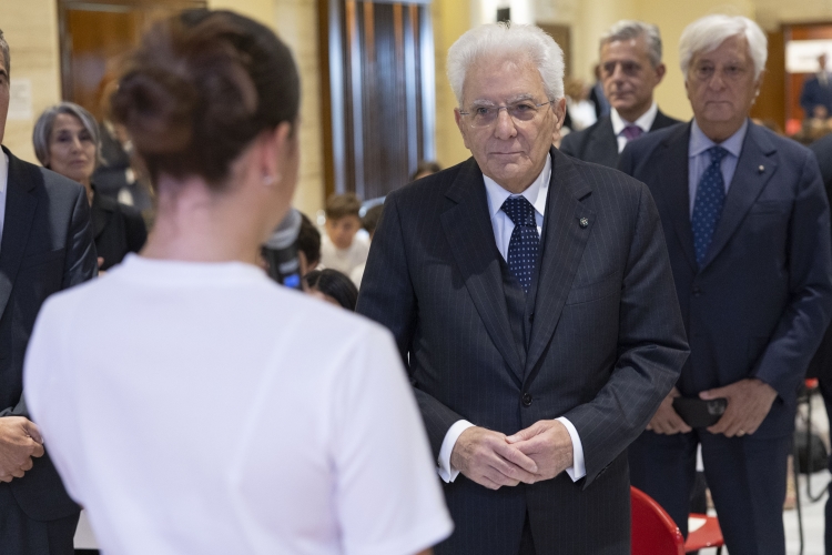 Il Presidente della Repubblica, Sergio Mattarella, al Convitto nazionale “Vittorio Emanuele II” di Cagliari.