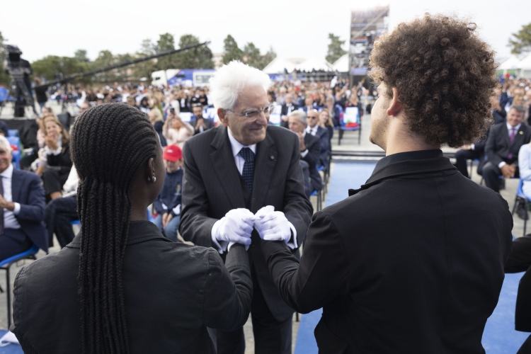 Il Presidente della Repubblica, Sergio Mattarella, in occasione della cerimonia di inaugurazione dell’anno scolastico 2024/2025.