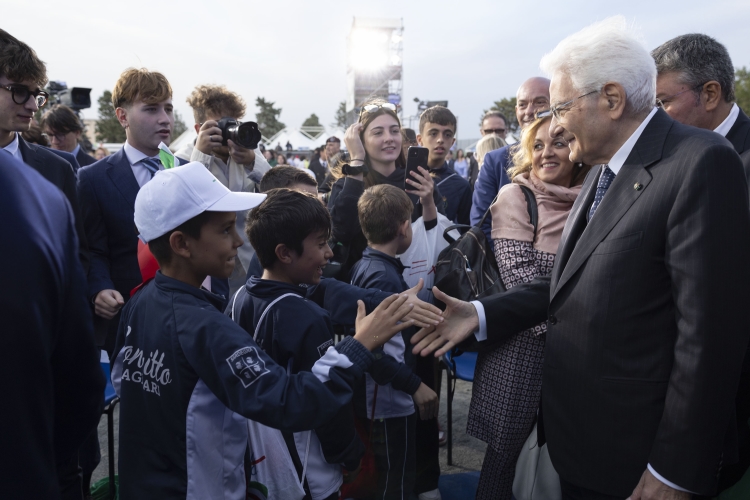 Il Presidente della Repubblica, Sergio Mattarella, in occasione della cerimonia di inaugurazione dell’anno scolastico 2024/2025.