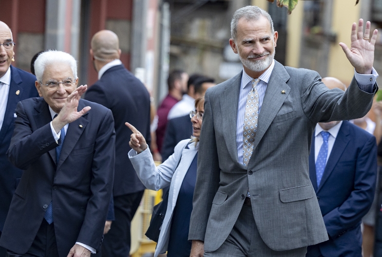 Il Presidente della Repubblica Sergio Mattarella accompagnato da S.M. il Re di Spagna Felipe VI, visita la città di Las Palmas, in occasione della partecipazione al XVII simposio Cotec Europa