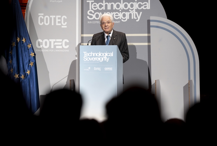 Il Presidente della Repubblica Sergio Mattarella in occasione della partecipazione al XVII simposio Cotec Europa