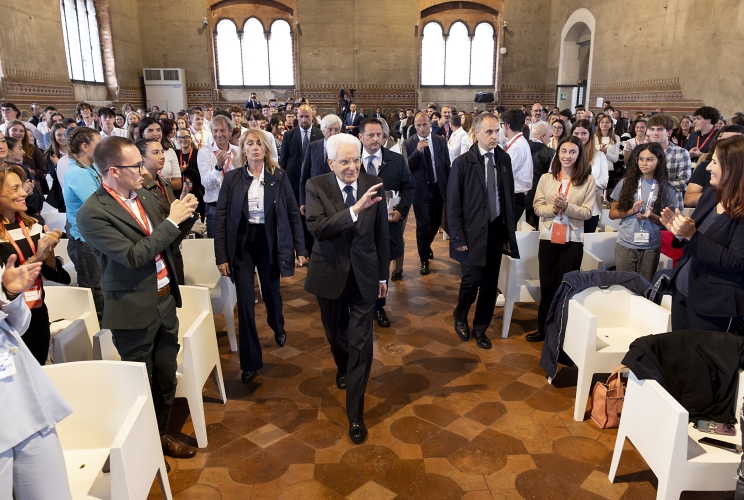 Il Presidente della Repubblica Sergio Mattarella in occasione della partecipazione al Festival del Pensare Contemporaneo