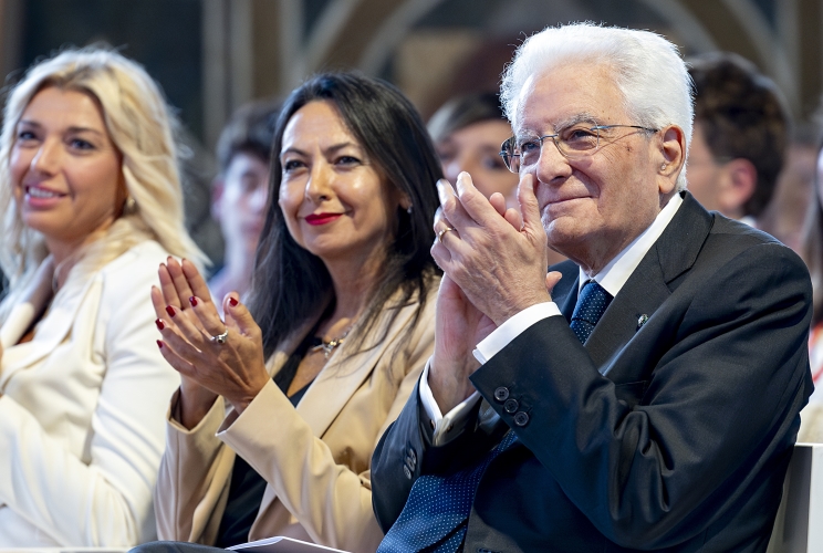 Il Presidente della Repubblica Sergio Mattarella in occasione della partecipazione al Festival del Pensare Contemporaneo