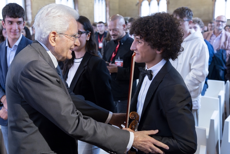 Il Presidente della Repubblica Sergio Mattarella in occasione della partecipazione al Festival del Pensare Contemporaneo