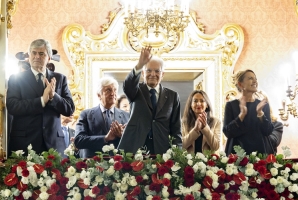 Il Presidente della Repubblica Sergio Mattarella in occasione del concerto per i 220 anni del Teatro Municipale di Piacenza