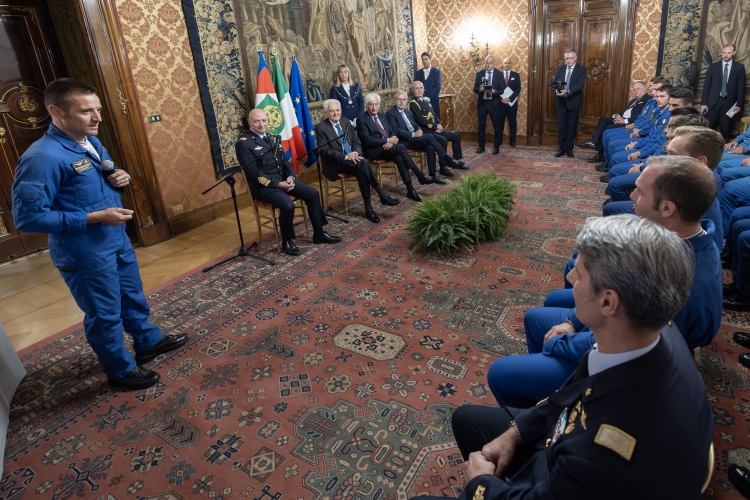 Il Presidente della Repubblica Sergio Mattarella in occasione dell'incontro con i Piloti della Pattuglia Acrobatica Nazionale -PAN

