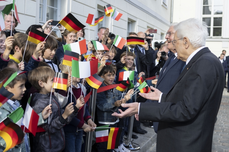 Il Presidente della Repubblica, Sergio Mattarella, con Frank-Walter Steinmeier, Presidente della Repubblica Federale di Germania.