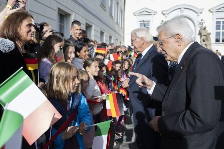 Il Presidente della Repubblica, Sergio Mattarella, con Frank-Walter Steinmeier, Presidente della Repubblica Federale di Germania.