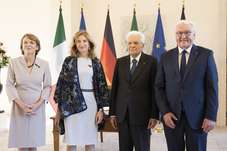 Il Presidente della Repubblica, Sergio Mattarella, con Frank-Walter Steinmeier, Presidente della Repubblica Federale di Germania.