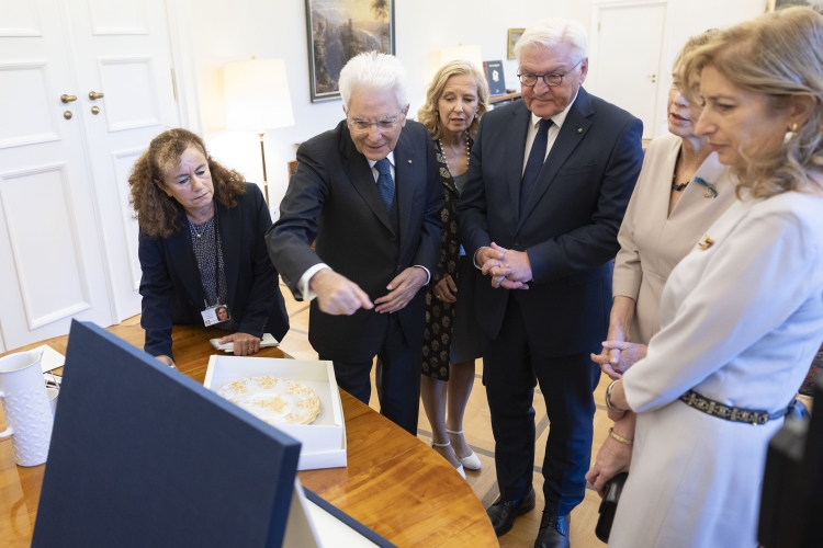 Il Presidente della Repubblica, Sergio Mattarella, con Frank-Walter Steinmeier, Presidente della Repubblica Federale di Germania.