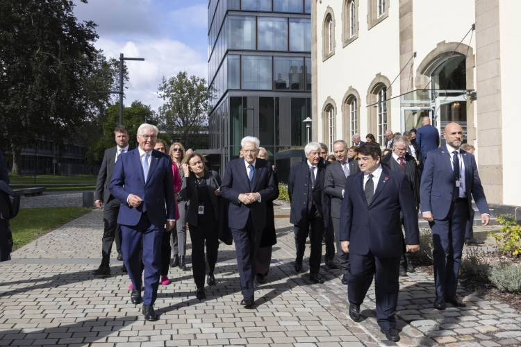 Il Presidente della Repubblica, Sergio Mattarella, con Frank-Walter Steinmeier, Presidente della Repubblica Federale di Germania.
