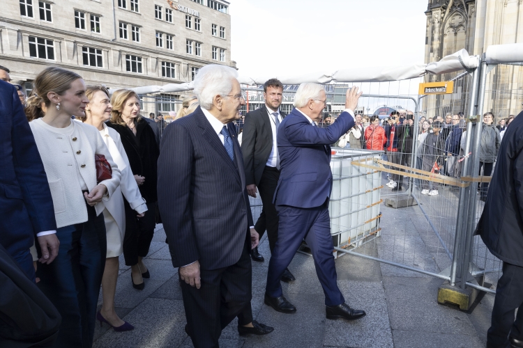 Il Presidente della Repubblica, Sergio Mattarella, con Frank-Walter Steinmeier, Presidente della Repubblica Federale di Germania, a Colonia.
