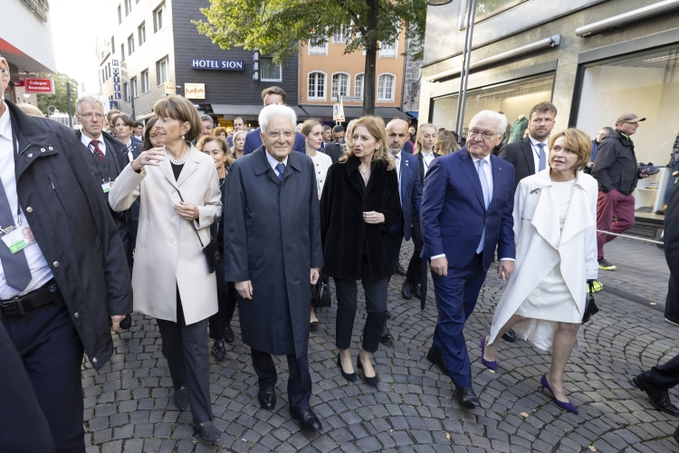 Il Presidente della Repubblica, Sergio Mattarella, con Frank-Walter Steinmeier, Presidente della Repubblica Federale di Germania, a Colonia.