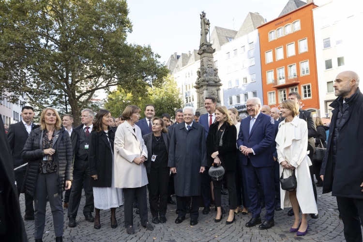 Il Presidente della Repubblica, Sergio Mattarella, con Frank-Walter Steinmeier, Presidente della Repubblica Federale di Germania, a Colonia.