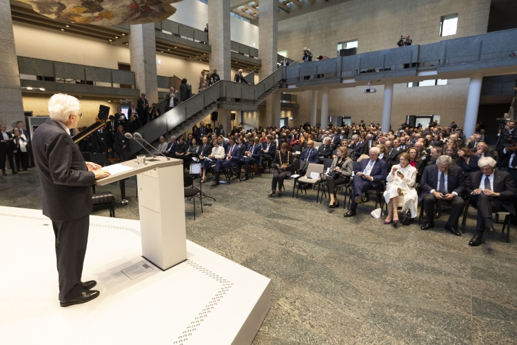 Il Presidente della Repubblica, Sergio Mattarella, con Frank-Walter Steinmeier, Presidente della Repubblica Federale di Germania, al Municipio di Colonia.
