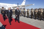 Arrivo dei Presidenti Mattarella e Steinmeier all'aeroporto di Bologna