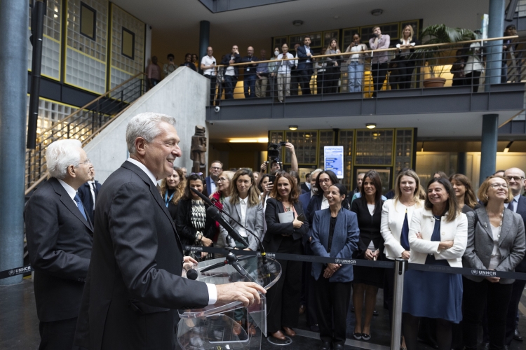 Il Presidente della Repubblica, Sergio Mattarella, con Filippo Grandi, Alto Commissariato delle Nazioni Unite per i Rifugiati (UNHCR).