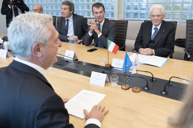 Il Presidente della Repubblica, Sergio Mattarella, con Filippo Grandi, Alto Commissariato delle Nazioni Unite per i Rifugiati (UNHCR).
