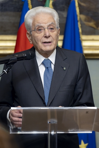 Il Presidente Sergio Mattarella in occasione dell'incontro con una delegazione delle Agenzie di Stampa Europee (European Alliance of New Agencies - EANA) 