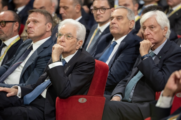 Il Presidente della Repubblica, Sergio Mattarella, in occasione degli 80 anni della Coldiretti.