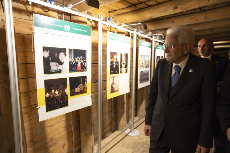 Il Presidente della Repubblica Sergio Mattarella nelle Miniere di sale di Wieliczka
